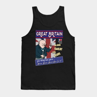 Great Britain - Olympics 2024 - Winston Churchill (dark variant) Tank Top